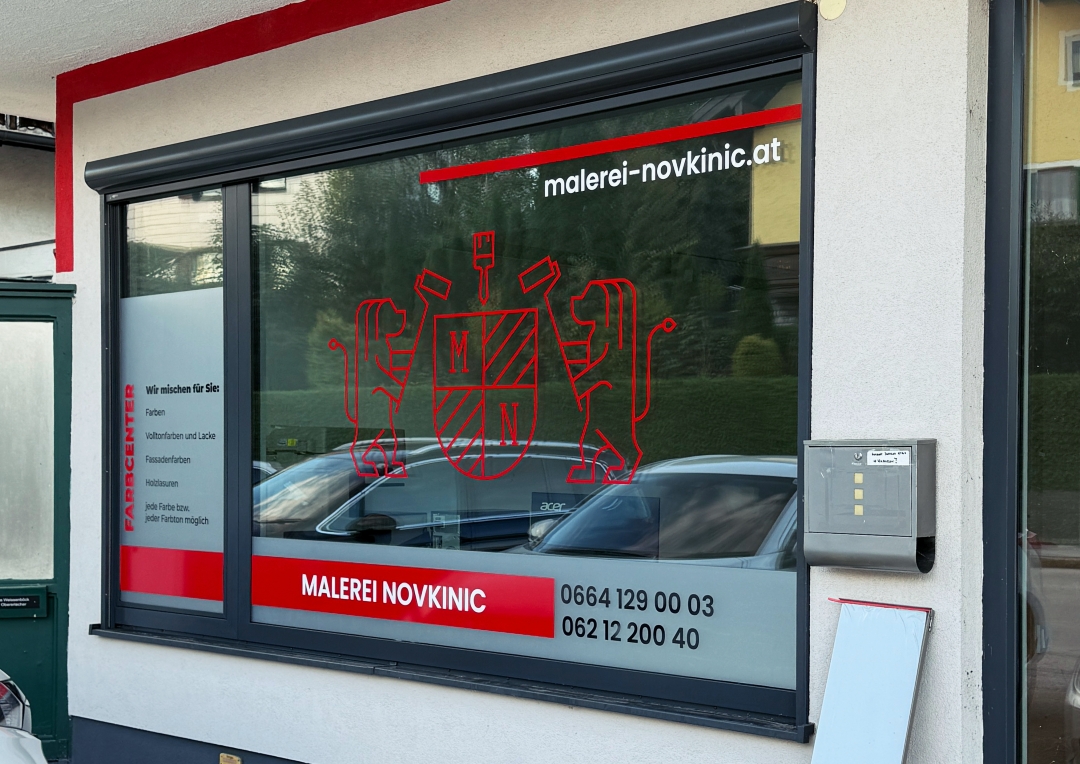 Schaufenster Kaschierung